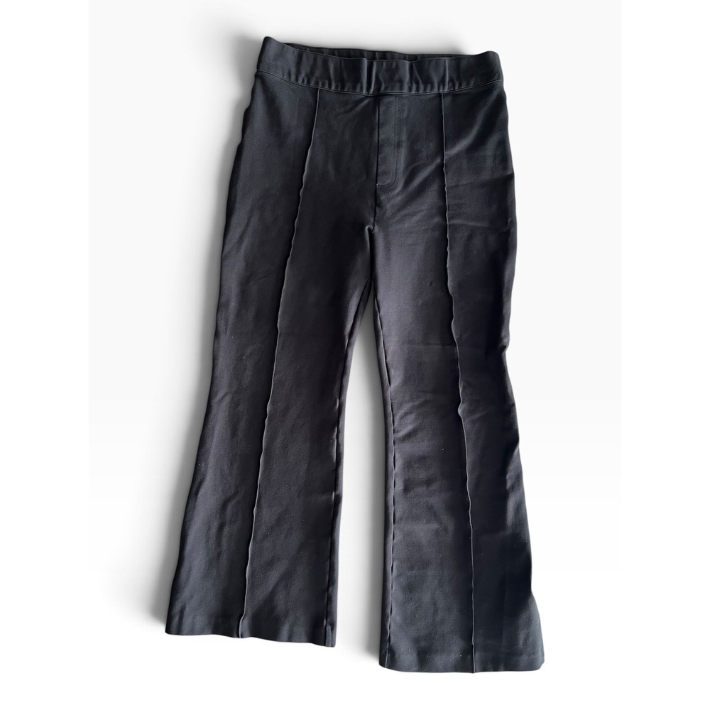 Spanx The Perfect Pant Black Flare Pintuck Ponte Trousers Womens Size XL
